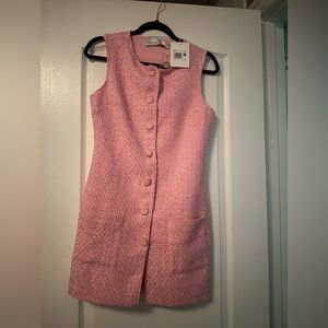 TWEED PINK DRESS Small